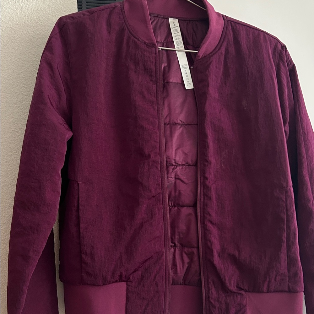 Lululemon Athletica Deep Purple Bomber Jacket